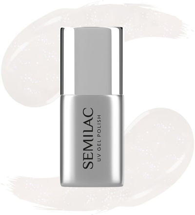 Llaku xhel UV Semilac Top No Wipe Milky Dust T32, 7ml, e bardhë qumësht