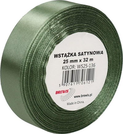Shirit sateni khaki, 25mm, 32m