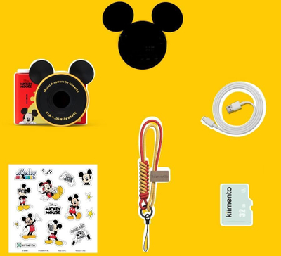 Kamerë digjitale për fëmijë Kiimento Model A, 48MP, 720p, Mickey Mouse, e kuqe