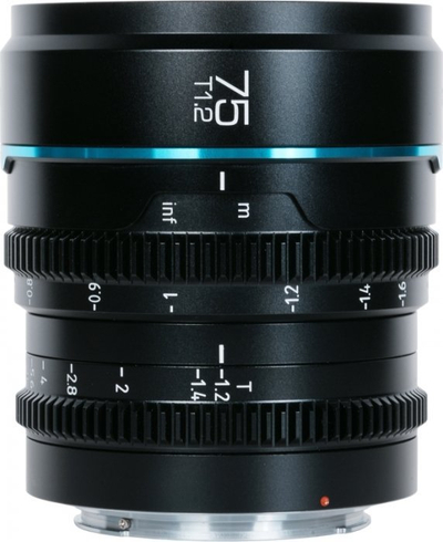 Lentë cine Sirui Night Walker 75mm T1.2 S35, me mount M4/3, e zezë
