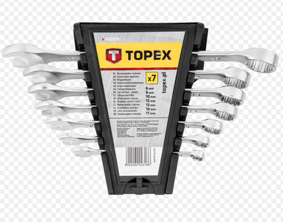 Set çelësash të kombinuar Topex 35D379, 6-17mm, 7 copë