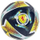 Top futbolli Scotland FA Spiral, madhësia 5, i zi bardh e verdh