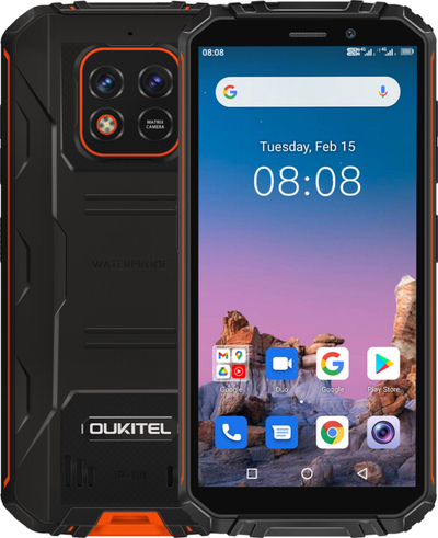 Celular Oukitel WP18, 5.93" HD+, 4GB RAM, 32GB, portokalli