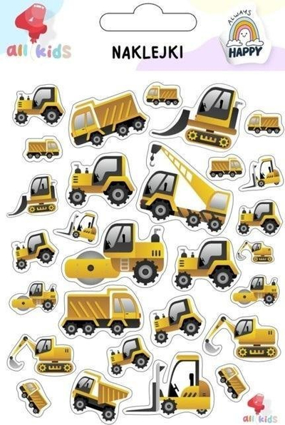Stickerë për kalamaj Dodo Construction Machines, set për krijime, shumëngjyrësh