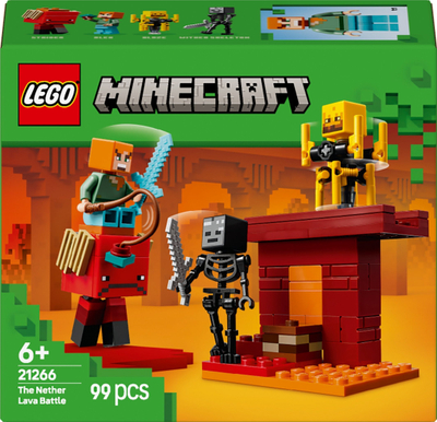 Set LEGO Minecraft Beteja me Lavë në Nether, lojë ndërtimi, shumëngjyrësh