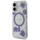 Футрола за телефон Guess Resin Flowers Glitter MagSafe, за iPhone 16 6.1", виолетова