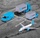 Set lodrash transporti Majorette MAERSK, die-cast, 4 modele, blu