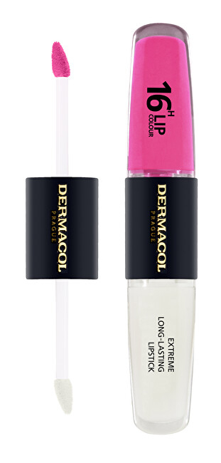 Buzëkuq Dermacol Extreme Long-Lasting Lip Color, 4 + 4 ml, nr.33