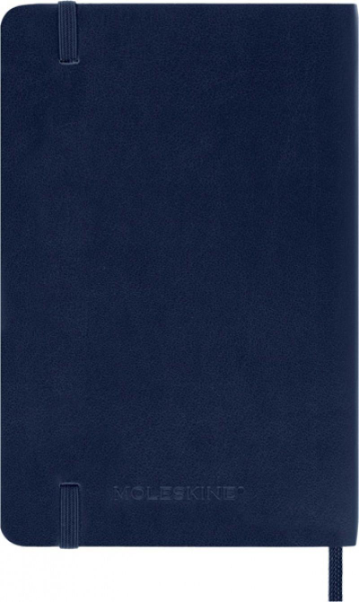 Fletore Moleskine Pocket Ruled Soft, format i vogël, me vija, blu safir