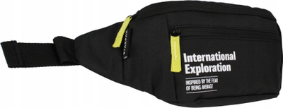 Çantë beli Exploration Waist Bag, me zinxhir, rrip i rregullueshëm, e zezë