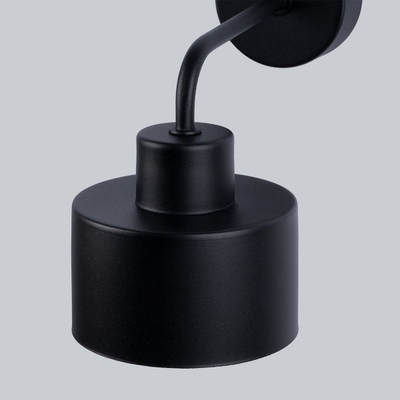 Lampë muri Savar Black Steel, stil i thjeshtë modern, metal, e zezë