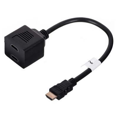 Adapter HDMI Lanberg AD-0019-BK, splitter 1 në 2, i zi