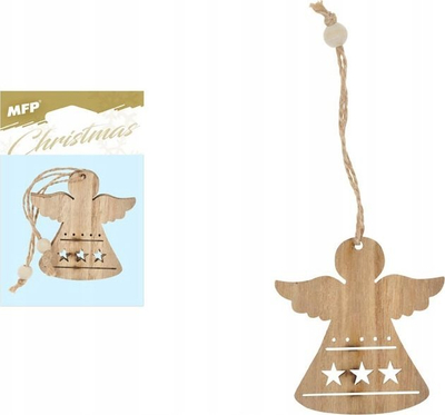 Varëse druri për Krishtlindje MFP Little Angel, 2 copë, ngjyrë druri natyrale