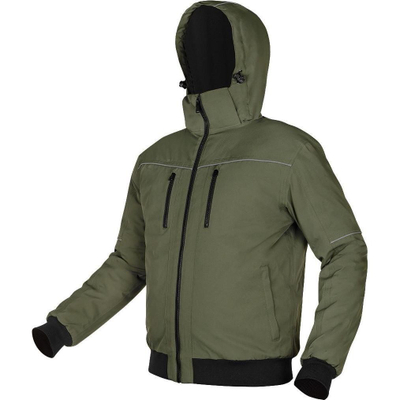 Xhaketë pune Topex OUTDOOR, e trashë me kapuç, madhësia 3XL, jeshile