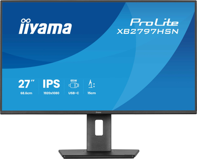 Monitor Iiyama ProLite XB2797HSN, 27", Full HD, USB-C, i zi