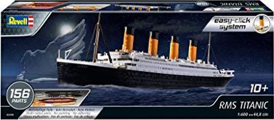 Model anije Revell RMS Titanic 1:600, 156 copë, easy click, shumëngjyrësh