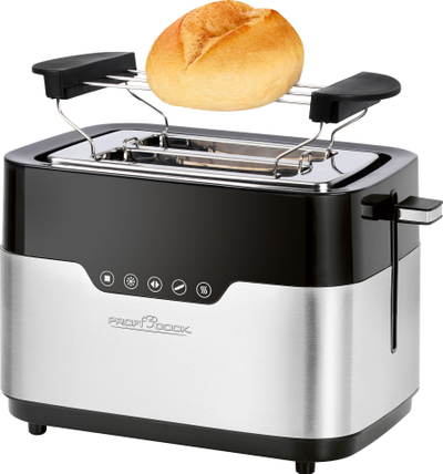 Toaster ProfiCook PC-TA 1170, 920W, 2 feta, i zi me argjend