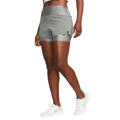 Кратки панталони за трчање Nike Dri Fit 2 in 1, Running, сива Smoke