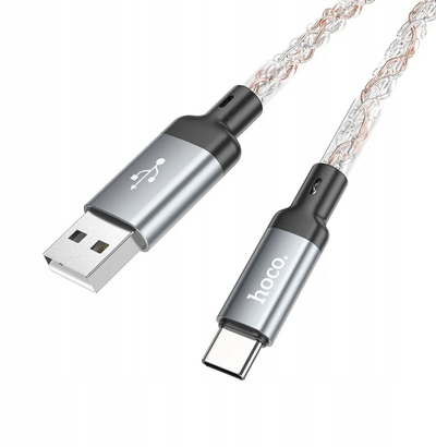 Kabllo karikimi Hoco U112 Shine, USB C në USB A, 1m, jeshile blu