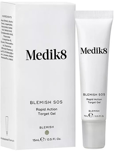 Xhel për fytyrë Medik8 Blemish SOS (Rapid Action Target Gel), 15 ml