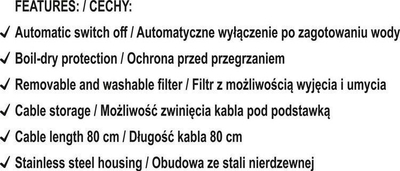 Ibrik elektrik Yato Universal, 1.8 L, i zi