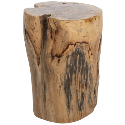 Tavolinë rrënjë druri teak natyral Φ30–35×45 cm (FB99374)