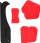 Spatula me prerës për silikon AWTools, 4 copë 