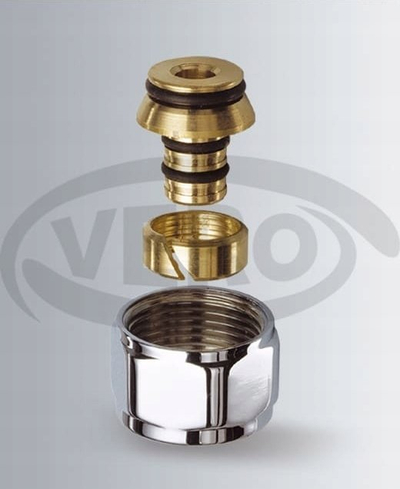 Fiting instalimi Vario 16x1/2, për tuba multilayer, krom