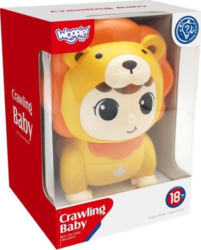 Lodër për beba Woopie Crawling Baby, interaktive me melodi dhe drita, si luan, me plot ngjyra