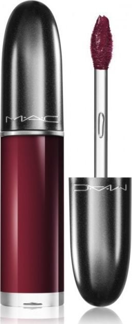 Ruzh buzësh i lëngshëm MAC Retro Matte Liquid Lipcolor, mat, ngjyrë burgundy