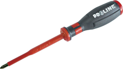 Thikë elektrikçe Pro-Line PZ0/100, 1000V, me dorezë që s’rrëshqet, e kuqe