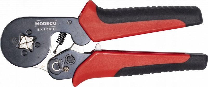 Pinca për krimpim Modeco MN-20-184, për ferrule terminale, dorezë ergonomike, shumëngjyrëshe