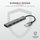 Hub USB Trust Halyx Aluminium, 4 porta, USB 2.0, argjendtë