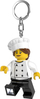 Çelësmbajtëse LEGO Minifigure Gourmet Chef, dritë LED, e bardhë