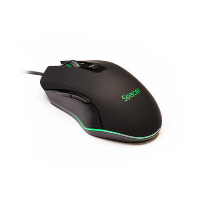 Mouse gaming Spacer, 2400 dpi, 6 butona, RGB, i zi