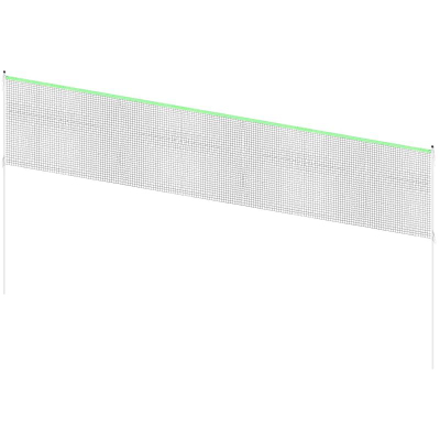Set rrjete volejbolli e badminton Enero 609x220 cm, me shtylla, jeshile