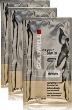 Set pudër dekoloruese flokësh Goldwell Oxycur Platin, 3 copa, 30 g