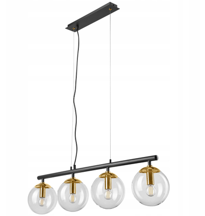 Llambë varëse Lamkur Eloise 47447, 4x15W E14, 96cm, e zezë bronzi