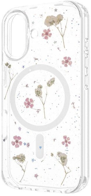 Mbulesë telefoni FIXED MagBloom për iPhone 17, MagSafe, transparente me lule