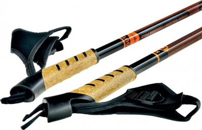 Shkopinj Nordic Walking Pacer Bjorn, alumini, 110-135 cm, portokalli