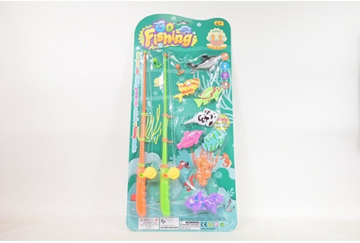 Loja peshkim për kalamaj LeanToys 8204K 1, 2 shufra, shumëngjyrëshe