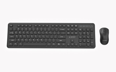 Set tastierë dhe mi Gembird Slim Pro Business KBS-WPS-01, wireless 2.4 GHz, layout US, i zi