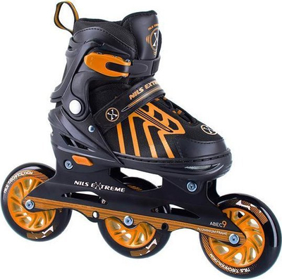 Rolat inline Nils Extreme NA18812 A, masa M 34-38, kornizë alumini, portokalli me të zezë
