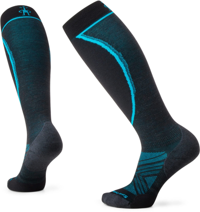 Çorape skijimi Smartwool Women’s Ski Targeted Cushion, mbi gju, për femra, gri
