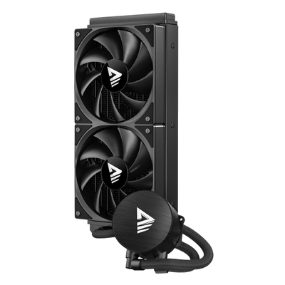 Ftohës uji për procesor Savio NOX 240 mm, me dy ventilatorë 120 mm, ngjyrë e zezë