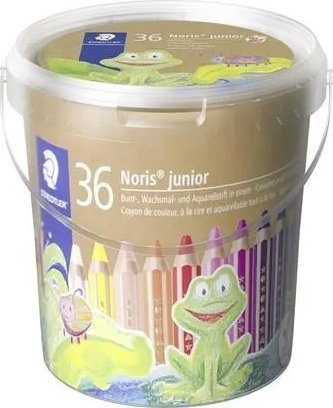 Set lapsa me ngjyra Staedtler Norris Junior 140C, 36 lapsa akuarel, kovë plastike