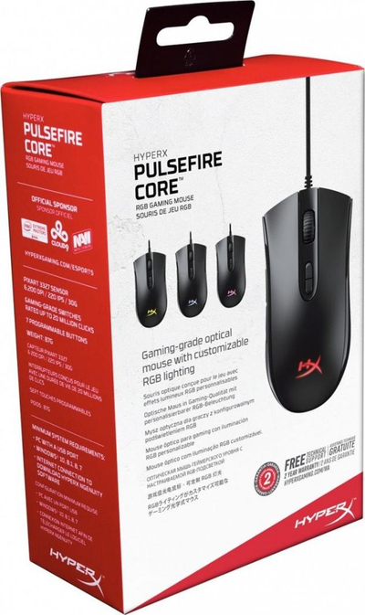 HyperX Pulsefire Core Жичен Гејминг Глувче, Црно