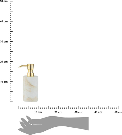 Dozator sapuni Wenko Odos, 290ml, polirezine, i bardhë me ari
