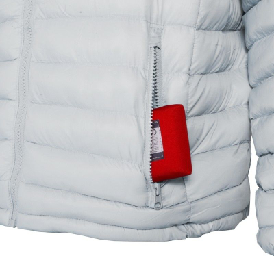 Xhaketë termike Glovii Heated, me kapuç, për burra, gri e hapur