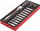 Set çelësa me kapakë Milwaukee 4932479826, 28 copa, 1/2", i kuq e zi
